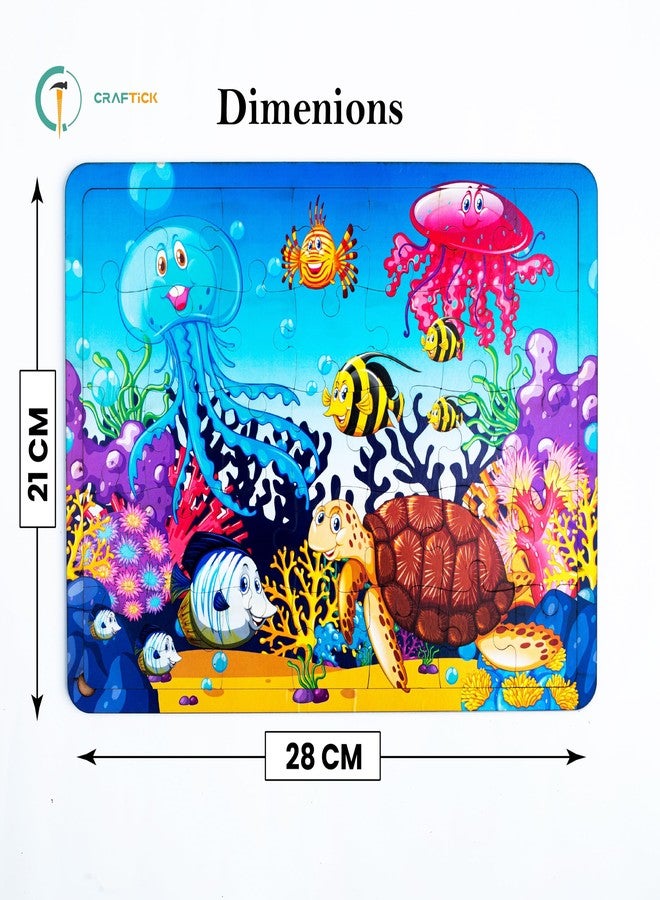 Craftick® Under Sea World Brain Teaser Puzzle for Kids Water Animals | Return Gift | Brain Development Puzzle | Gifts for Girls & Boys | Aquatic Animal - Image 3
